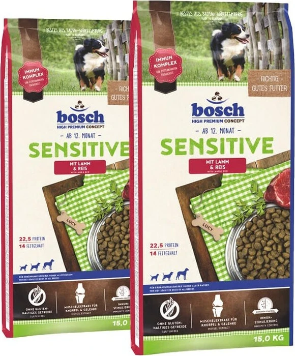 bosch HPC Sensitive Lamm und Reis, 30kg (2x 15kg)