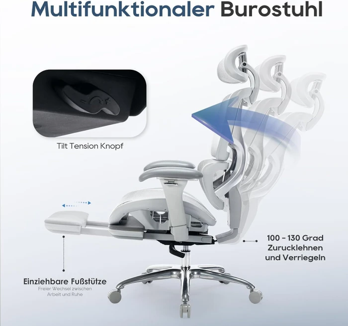 Colamy Aerix Bürostuhl, grau