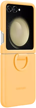 Samsung Silicone Case with Ring für Galaxy Z Flip 5 Apricot