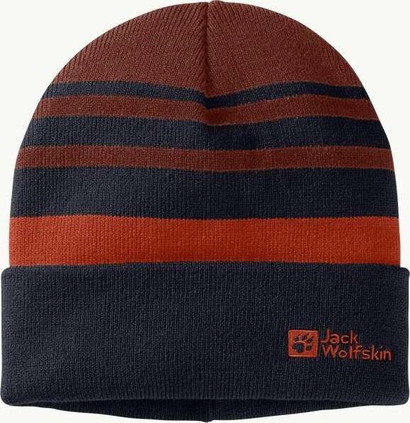 Jack Wolfskin Stripy Knit Beanie night blue (Junior)