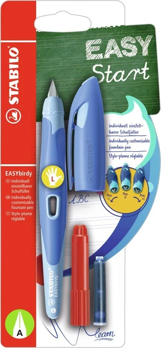 STABILO EASYbirdy Pastel hellblau/blau, linke Hand, Anfänger, Blister