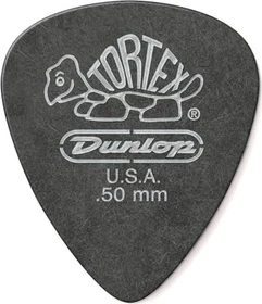 Dunlop Tortex Pitch Black Standard Pick, .50mm, 72-Pack