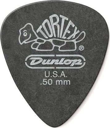 Dunlop Tortex Pitch Black Standard Pick, .50mm, 72-Pack