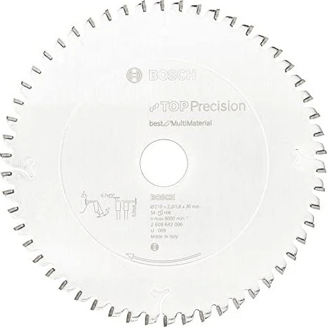 Bosch Professional Top Precision Best for Multi Material Kreissägeblatt 54Z, 210x1.8x30mm, 1 Stück