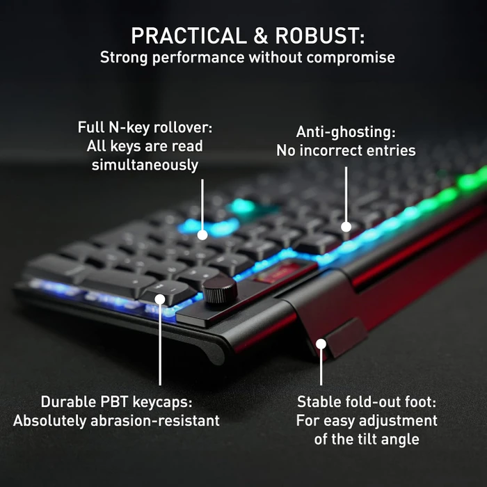 Cherry MX 10.1 Wireless, schwarz, MX LOW PROFILE 2.0 RED, USB/Bluetooth, US