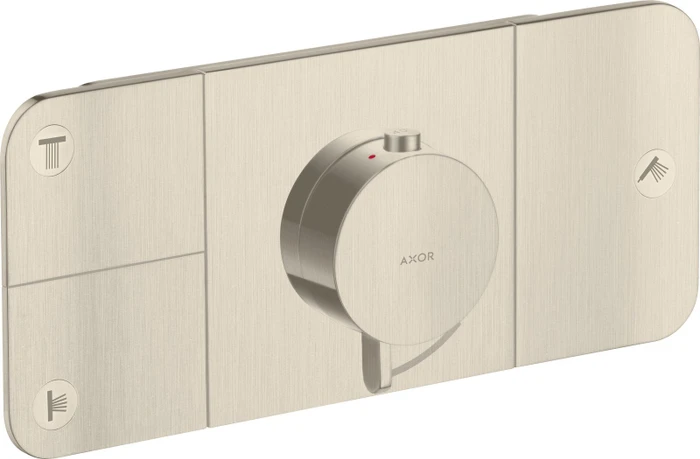 Hansgrohe Axor One Thermostat mit 3 Ventilen brushed nickel