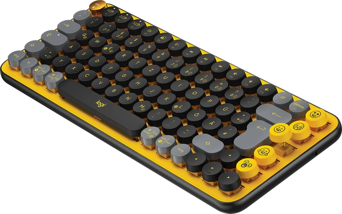 Logitech POP Keys Wireless Mechanical Keyboard, Logi Bolt, Blast, TTC BROWN, USB/Bluetooth, DE
