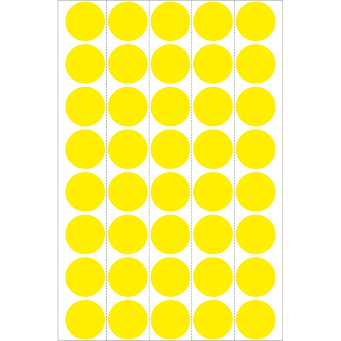 Herma Markierungspunkte 19mm gelb, 32 Blatt