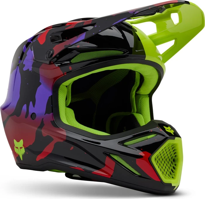 Fox Racing V3 Throttle violett/rot/grün/schwarz