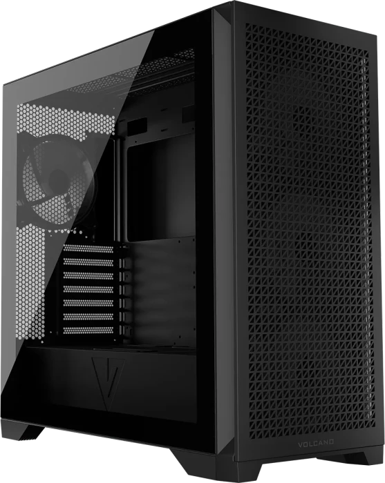 Modecom Volcano Expanse T Apex ARGB Midi, schwarz, Glasfenster