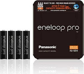 Panasonic eneloop pro (Gen 5) Storage Case Micro AAA NiMH 930mAh, 4er-Pack (BK-4HCDE/4LE)