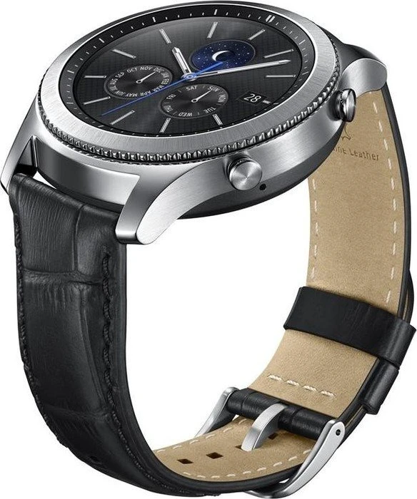 Samsung Lederarmband Alligator Grain für Samsung Gear S3 schwarz