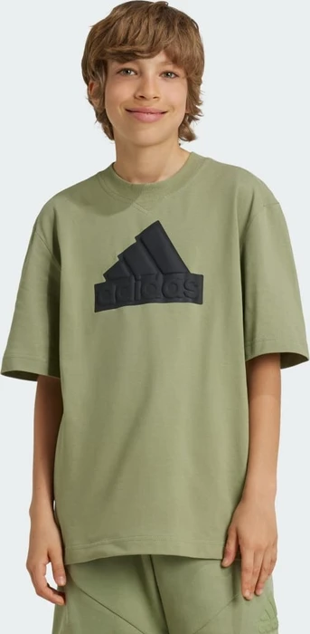adidas Future Icons Logo Piqué T-Shirt kurzarm tent green/black (Junior)