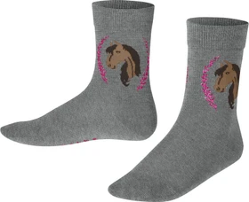 Falke Horse Socken light greymel. (Junior)