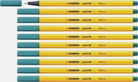 STABILO point 88 türkisblau, 10er-Pack