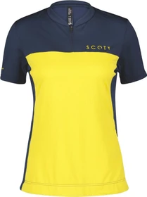 Scott Trail Flow Zip Trikot kurzarm midnight blue/sun yellow (Damen)