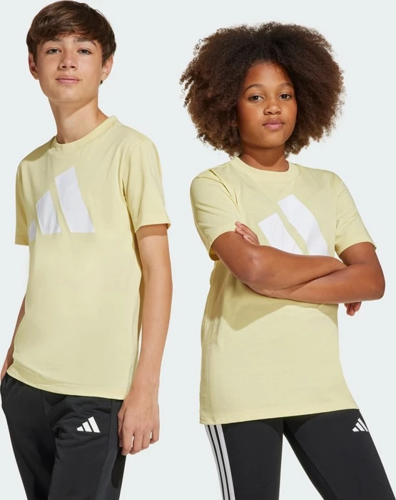 adidas Essentials T-Shirt kurzarm powder yellow/white (Junior)