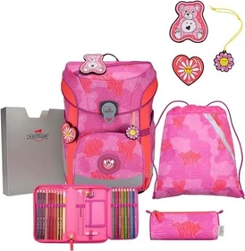 DerDieDas ErgoFlex Easy Roses Schultaschen-Set, 5-tlg.
