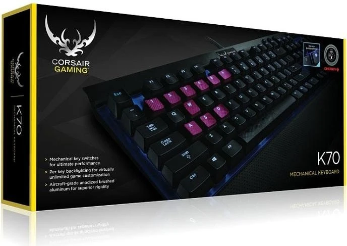 Corsair Gaming K70, Blue LED, MX RED, USB, UK