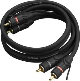 Monacor Stereo Cinch Kabel 1.5m schwarz
