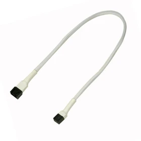 Nanoxia 3-Pin Verlängerung, sleeved, 30cm, weiß
