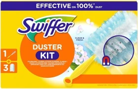 Swiffer Staubmagnet mit Febrezduft Staubwischer-Set (Griff + 3 Tücher)