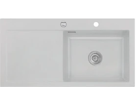 systemceram Mera 100 SL Einbau Becken rechts mit Ablauffernbedienung alu