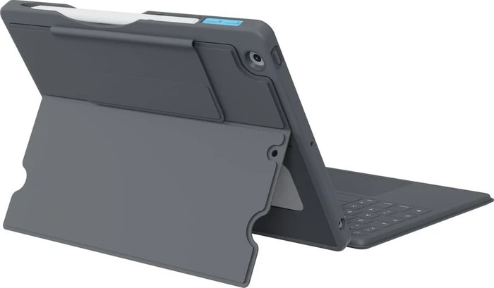 Deqster Smart Rugged Touch PLUS Keyboard für iPad 7/iPad 8/iPad 9, grau, DE