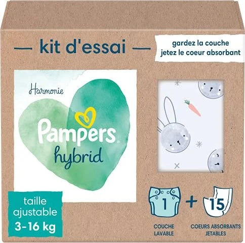Pampers Harmonie Hybrid-Windel Set, 3-16kg, 1 Stück
