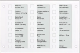 Jung KNX Melde- und Bedientableau Glas weiß