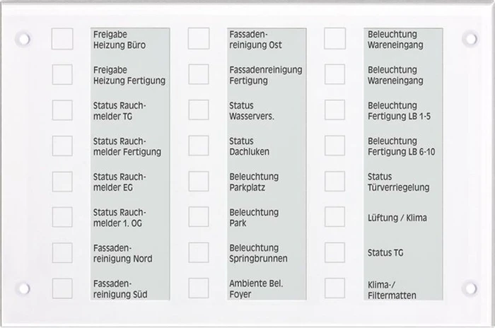 Jung KNX Melde- und Bedientableau