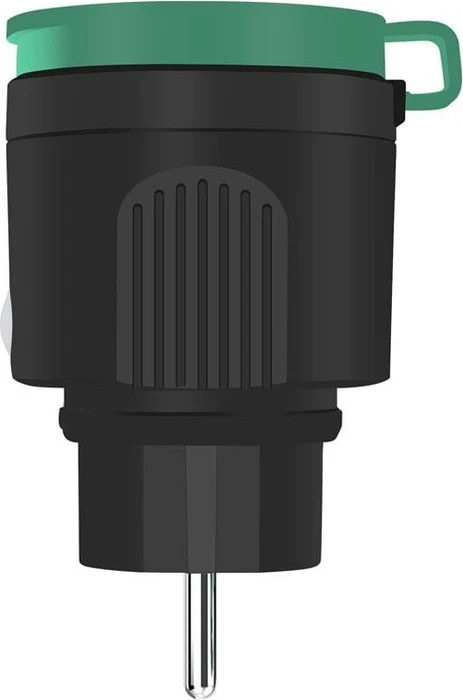Offgridtec WiFi Outdoor Smarte Außensteckdose schwarz/grün, Funksteckdose