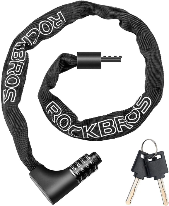 Rockbros 3230002001 Kettenschloss, Zahlenkombination schwarz (3230002001)