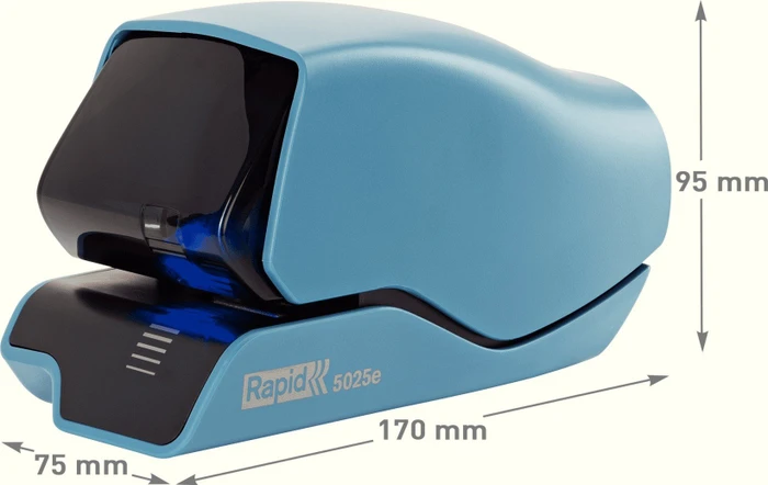 Rapid Supreme 5025E Elektroheftgerät, schwarz/blau