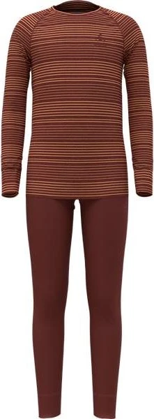 Odlo Active Warm Base Layer Set spiced apple/live wire (Junior)