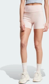 adidas Lounge Ribbed High-Waist Hose kurz sandy pink (Damen)