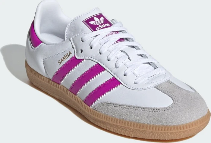 adidas Samba OG cloud white/purple burst/gum (Junior)