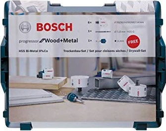 Bosch Professional Progressor for Wood and Metal Lochsägen-Sortiment inkl. L-Boxx, 8-tlg.