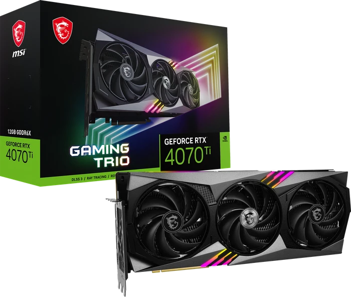 MSI GeForce RTX 4070 Ti Gaming Trio 12G, 12GB GDDR6X, HDMI, 3x DP