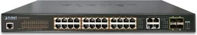 Planet GS-4210 Rackmount Gigabit Managed Switch, 24x RJ-45, 4x RJ-45/SFP, 220W PoE+ (GS-4210-24P4C)