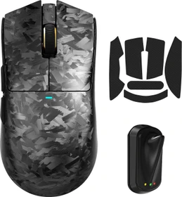 Attack Shark X11 Ultra Carbon Fiber 8KHz Wireless, Forged Black, inkl. Grip Tape, USB/Bluetooth