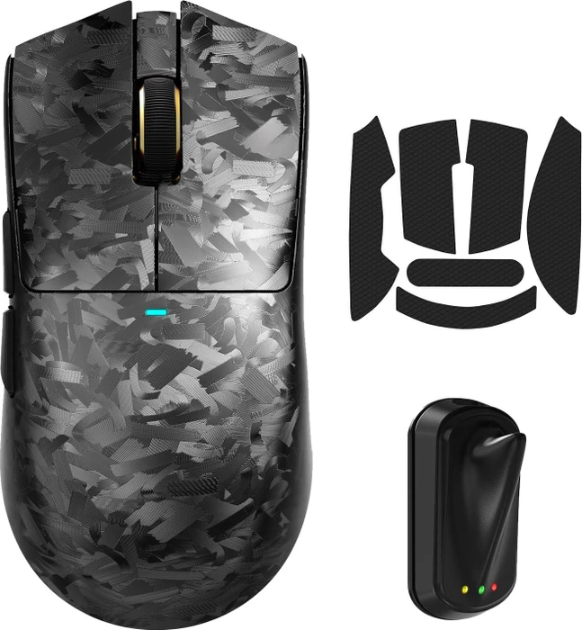 Attack Shark X11 Ultra Carbon Fiber 8KHz Wireless, Forged Black, inkl. Grip Tape, USB/Bluetooth