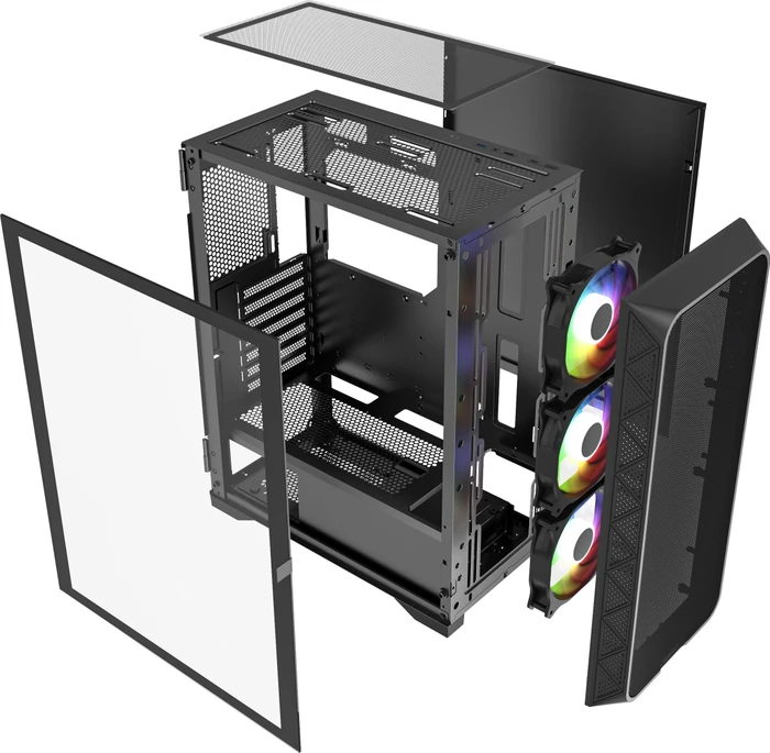 Gembird Fornax M200F Black, Glasfenster
