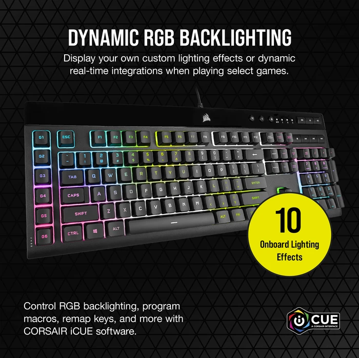 Corsair Gaming K55 RGB PRO XT, USB, UK
