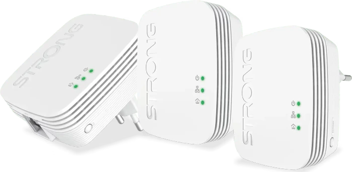 Strong Powerline 600 Triple Pack Mini, HomePlug AV, RJ-45, 3er-Pack