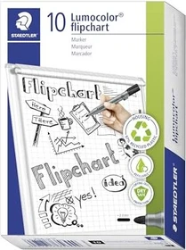 Staedtler Lumocolor Flipchartmarker 356 schwarz, 10er-Pack
