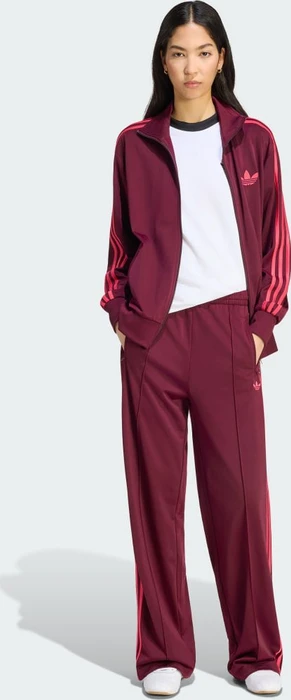 adidas Firebird Trainingshose lang maroon/power pink (Damen)