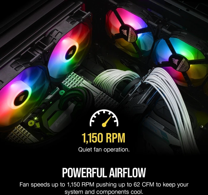 Corsair SP Series iCUE SP140 RGB PRO Performance Fan, 140mm