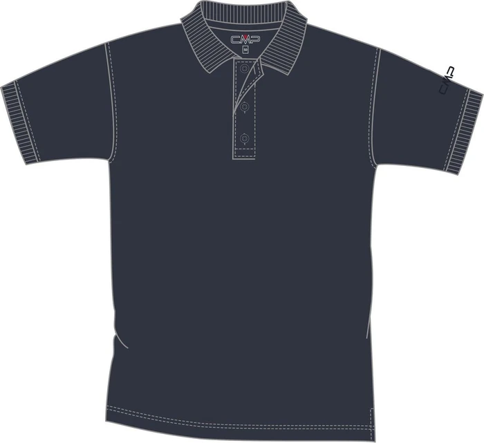 CMP Uni Pique Tactel Poloshirt kurzarm anthrazit (Herren)