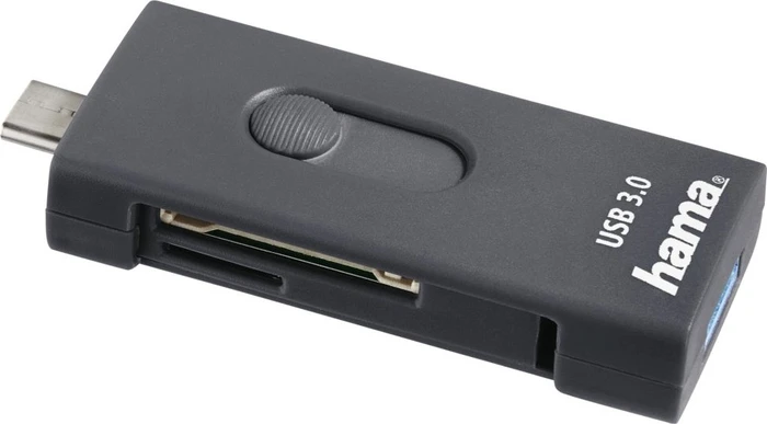 Hama OTG Dual-Slot-Cardreader, USB-C 3.0/USB-A 3.0 [Stecker]